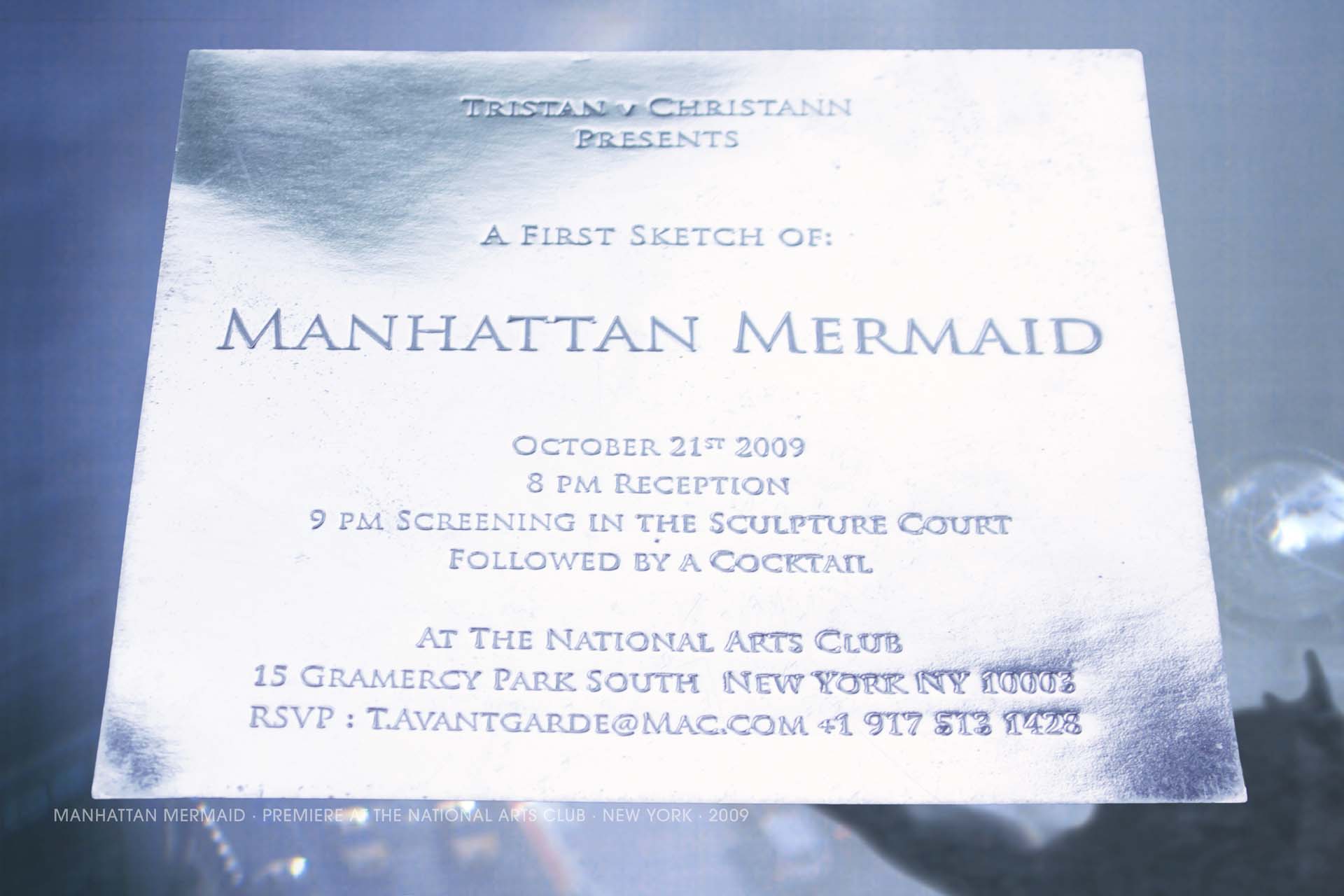 Tristan V Christann, Fantasy, Gaia Award, Moondance Filmfestival, Spirit of Da Vinci, Manhattan Mermaid_05 invite NAC 2009